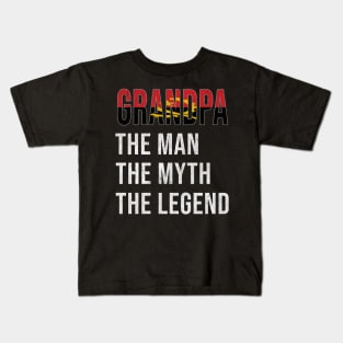 Grand Father Angolan Grandpa The Man The Myth The Legend - Gift for Angolan Dad With Roots From  Angola Kids T-Shirt